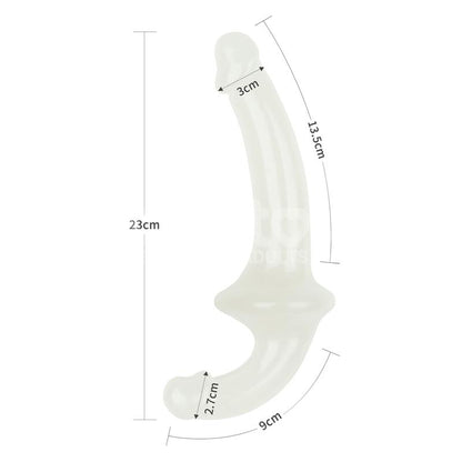 LOVETOY - DOUBLE DILDO LUMINO PLAY BLUE LIGHT 10.5