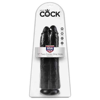KING COCK - DOUBLE DILDO TWO COCKS ONE HOLE BLACK 11