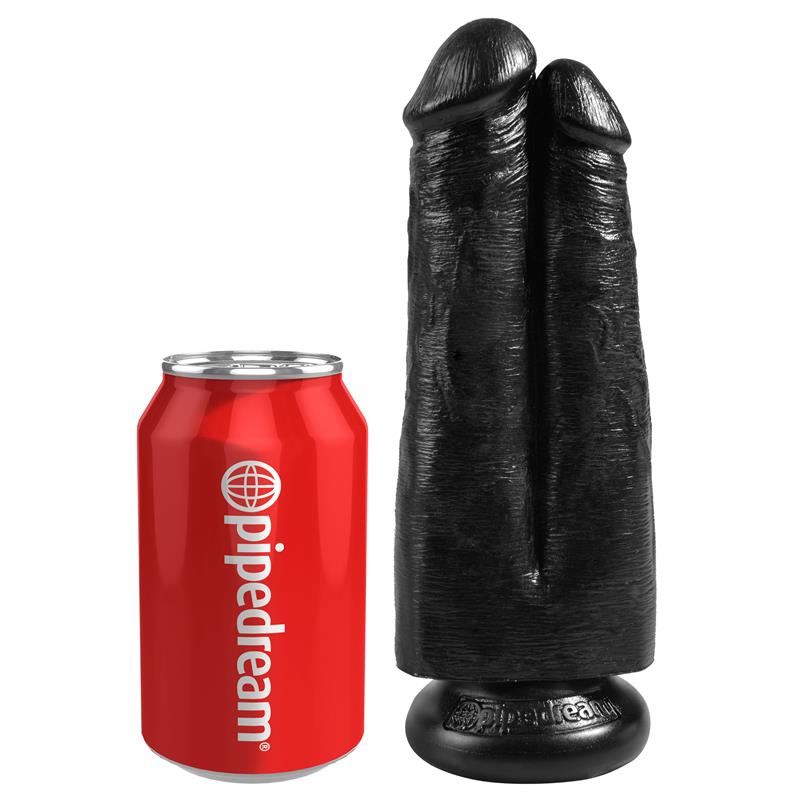 KING COCK - DOUBLE DILDO TWO COCKS ONE HOLE BLACK 7