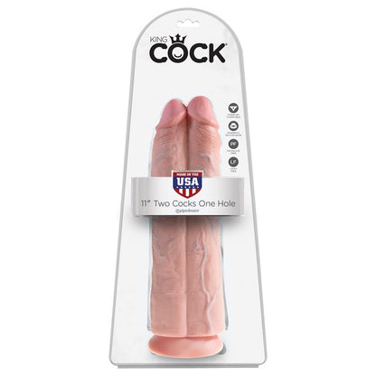 KING COCK - DOUBLE DILDO TWO COCKS ONE HOLE FLESH 11
