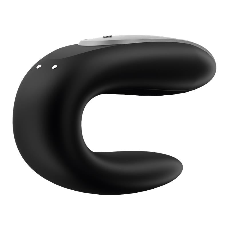 SATISFYER - DOUBLE FUN COUPLE VIBE WITH APP AND REMOTE CONTROL BLACK