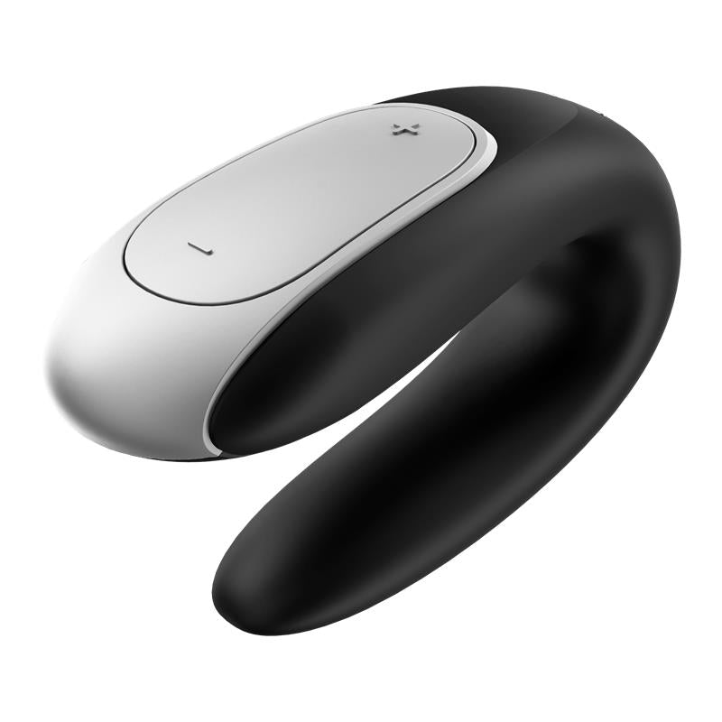 SATISFYER - DOUBLE FUN COUPLE VIBE WITH APP AND REMOTE CONTROL BLACK