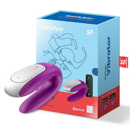 SATISFYER - DOUBLE FUN VIBE FOR COUPLES WITH APP AND REMOTE CONTROL VIOLET