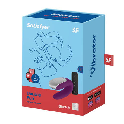 SATISFYER - DOUBLE FUN VIBE FOR COUPLES WITH APP AND REMOTE CONTROL VIOLET