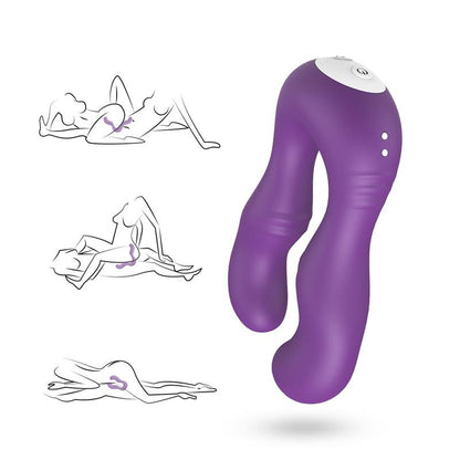URBAN SKY - DOUBLE-HEADED COUPLES VIBRATOR PURPLE
