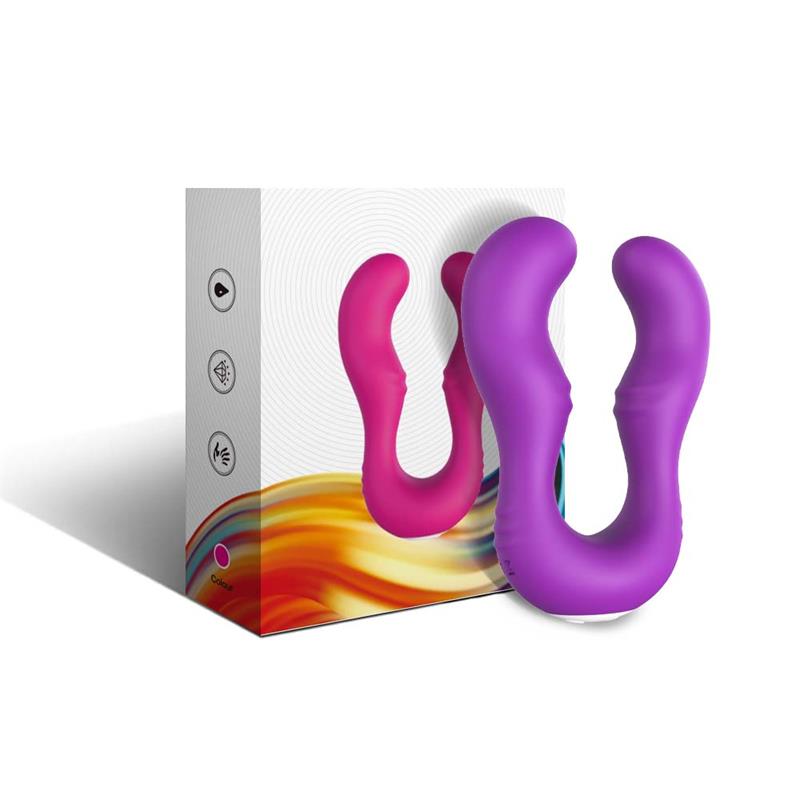 URBAN SKY - DOUBLE-HEADED COUPLES VIBRATOR PURPLE