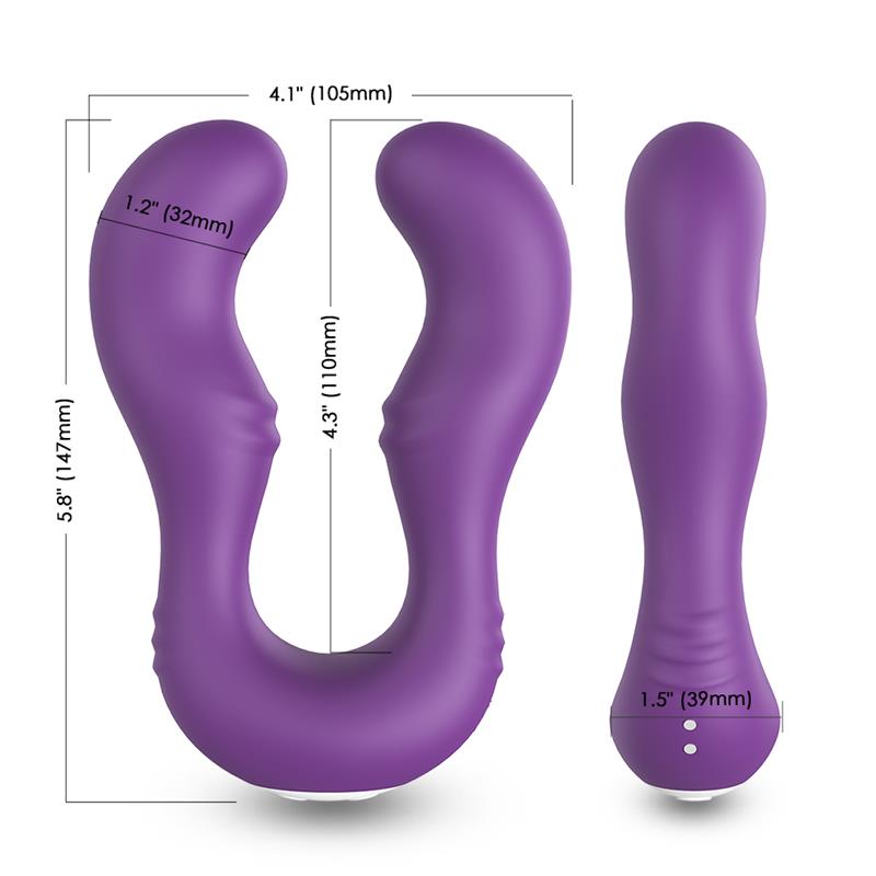 URBAN SKY - DOUBLE-HEADED COUPLES VIBRATOR PURPLE