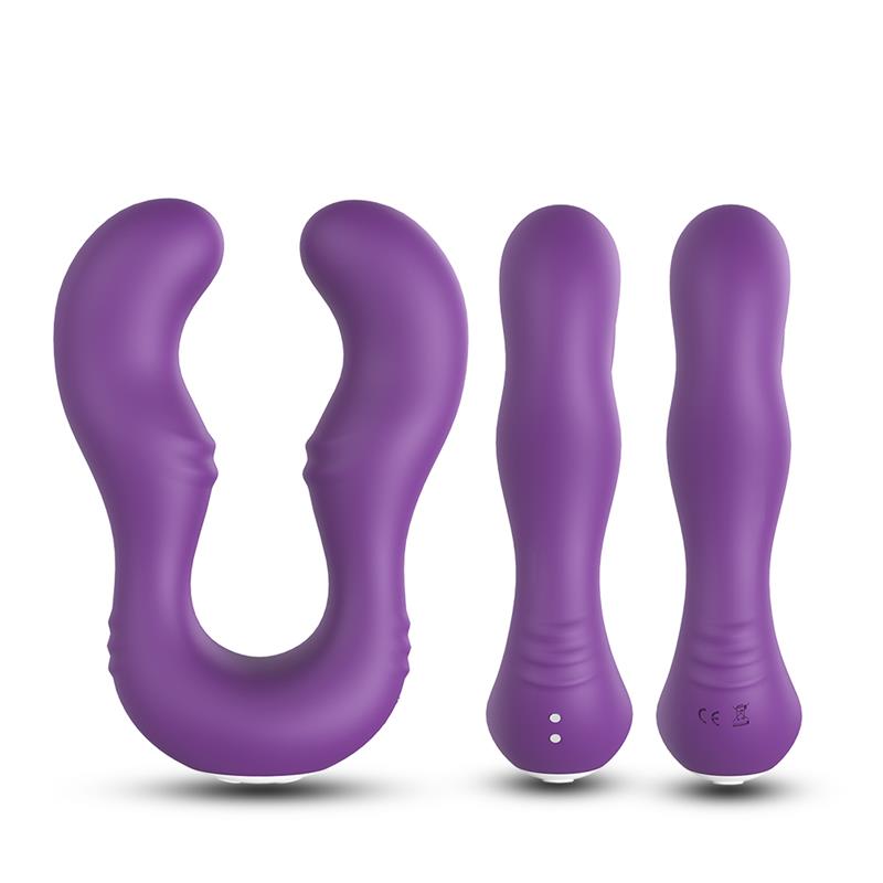 URBAN SKY - DOUBLE-HEADED COUPLES VIBRATOR PURPLE