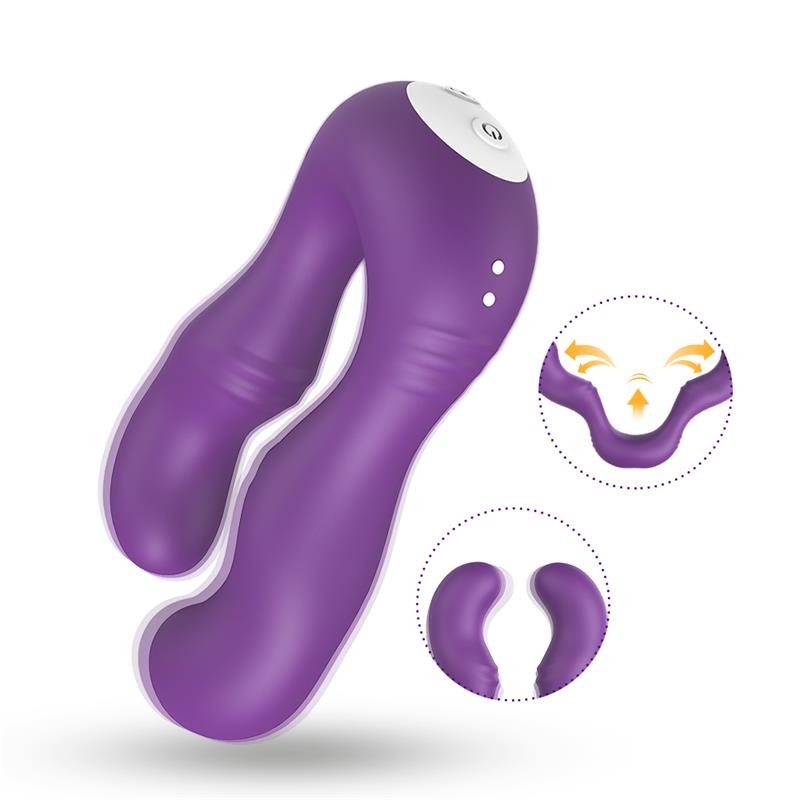 URBAN SKY - DOUBLE-HEADED COUPLES VIBRATOR PURPLE