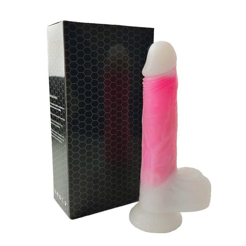 URBAN SKY - DOUBLE-LAYER DILDO WITH VIBRATION, THRUSTING AND HEATING 21.5 CM