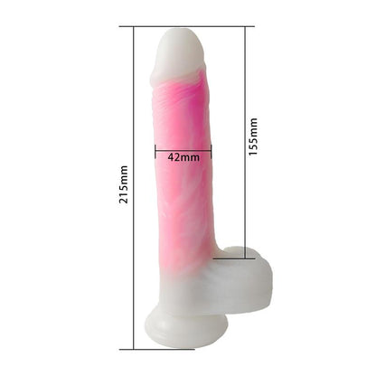 URBAN SKY - DOUBLE-LAYER DILDO WITH VIBRATION, THRUSTING AND HEATING 21.5 CM