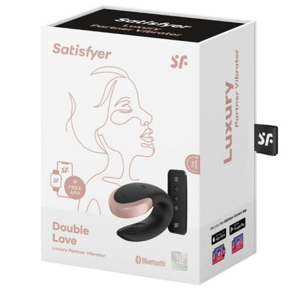 SATISFYER - DOUBLE LOVE LUXURY PARTNER VIBRATOR WITH APP BLACK