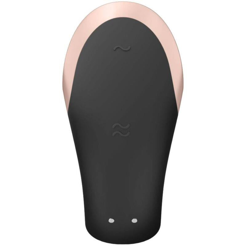 SATISFYER - DOUBLE LOVE LUXURY PARTNER VIBRATOR WITH APP BLACK