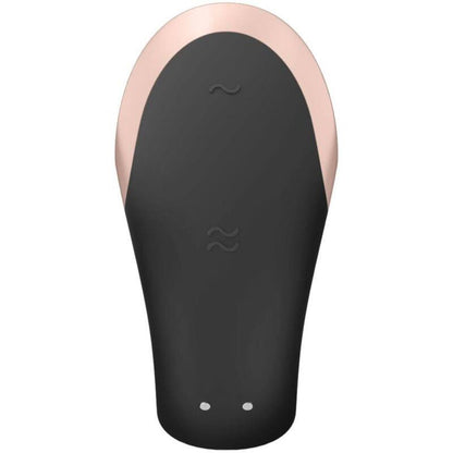 SATISFYER - DOUBLE LOVE LUXURY PARTNER VIBRATOR WITH APP BLACK