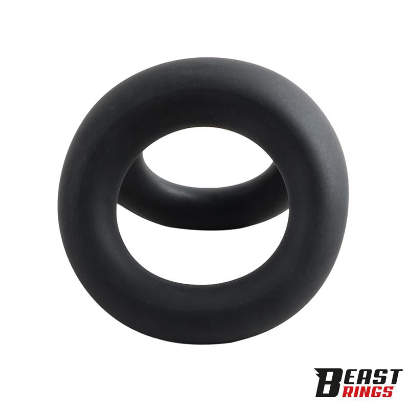 BEAST RINGS - DOUBLE PENIS RING LIQUID SILICONE 27/30 MM