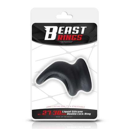 BEAST RINGS - DOUBLE PENIS RING LIQUID SILICONE 27/30 MM