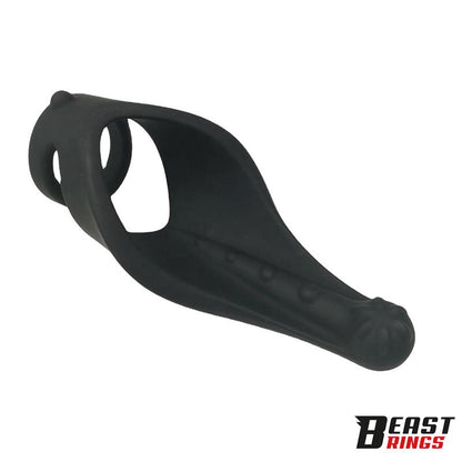 BEAST RINGS - DOUBLE PENIS RING SOLID SILICONE 37/45 MM