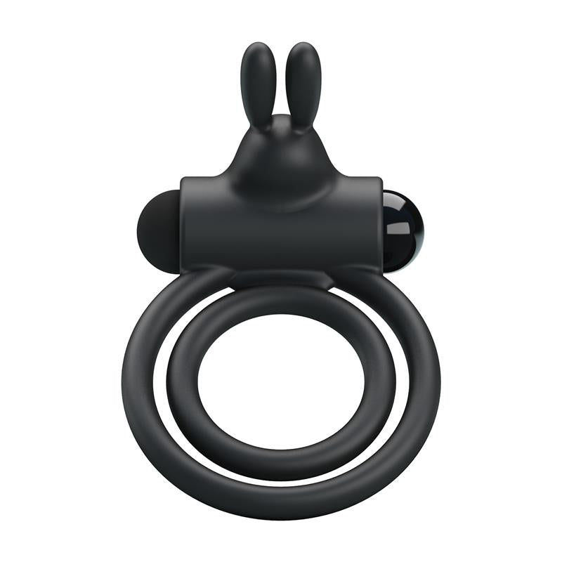 PRETTYLOVE - DOUBLE PENIS RING WITH VIBRATION OSMOND