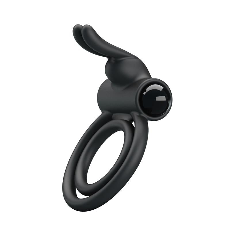 PRETTYLOVE - DOUBLE PENIS RING WITH VIBRATION OSMOND