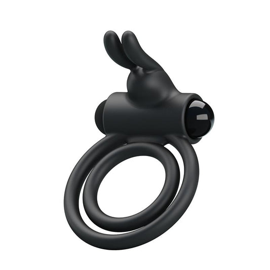 PRETTYLOVE - DOUBLE PENIS RING WITH VIBRATION OSMOND