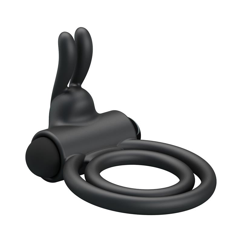 PRETTYLOVE - DOUBLE PENIS RING WITH VIBRATION OSMOND