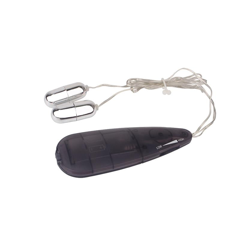 CHISA - DOUBLE PLAY VIBRATOR BULLETS 11.5CM BLACK