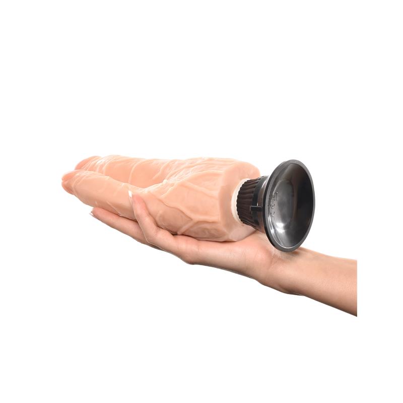 REAL FEEL DELUXE - DOUBLE REALISTIC VIBE NO. 8 19 CM FLESH