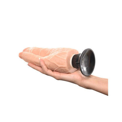 REAL FEEL DELUXE - DOUBLE REALISTIC VIBE NO. 8 19 CM FLESH