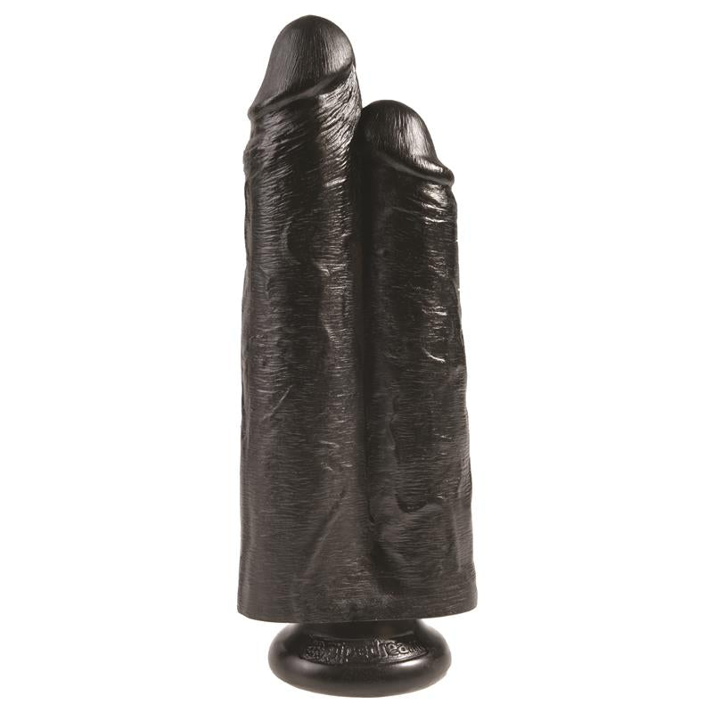 KING COCK - DOUBLE TWO COCKS ONE HOLE BLACK 9