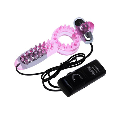 BAILE - DOUBLE VIBRATING COCK RING COUPLE COLLECTION PINK