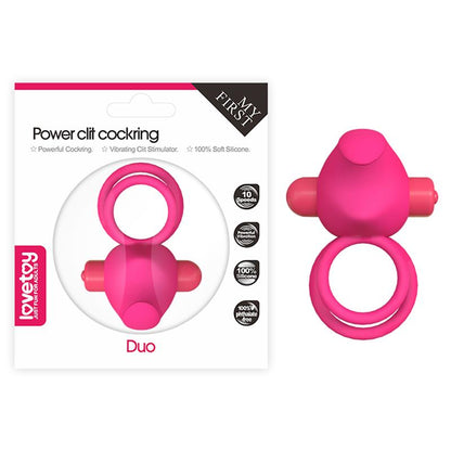 LOVETOY - DOUBLE VIBRATING COCKRING POWER CLIT DUO PINK