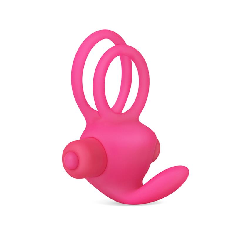 LOVETOY - DOUBLE VIBRATING COCKRING POWER CLIT DUO PINK