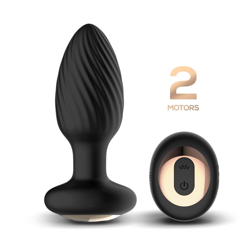 INTOYOU - DRAGO BUTT PLUG VIBRATION, 360º TWISTER MOVEMENT AND REMOTE CONTROL