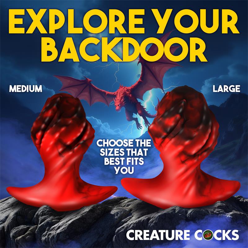 CREATURE COCKS - DRAGONSPAWN SILICONE BUTT PLUG SIZE L