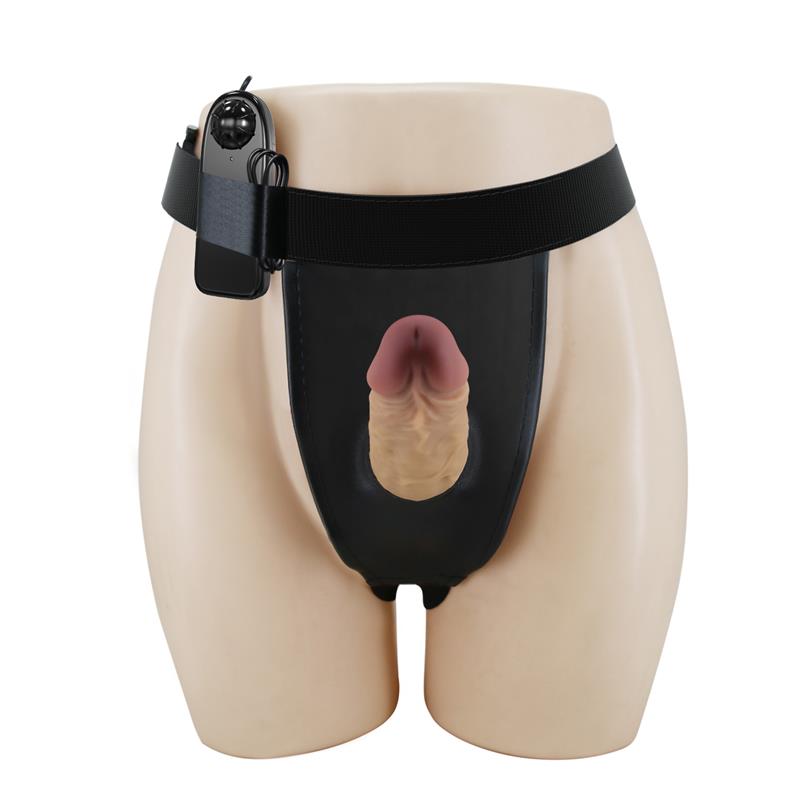 PRETTYLOVE - DRAVEN HARNESS WITH HOLLOW VIBRATING DILDO