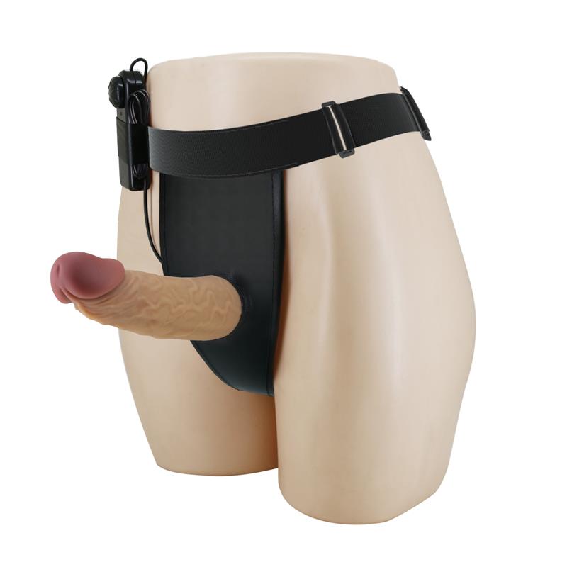 PRETTYLOVE - DRAVEN HARNESS WITH HOLLOW VIBRATING DILDO