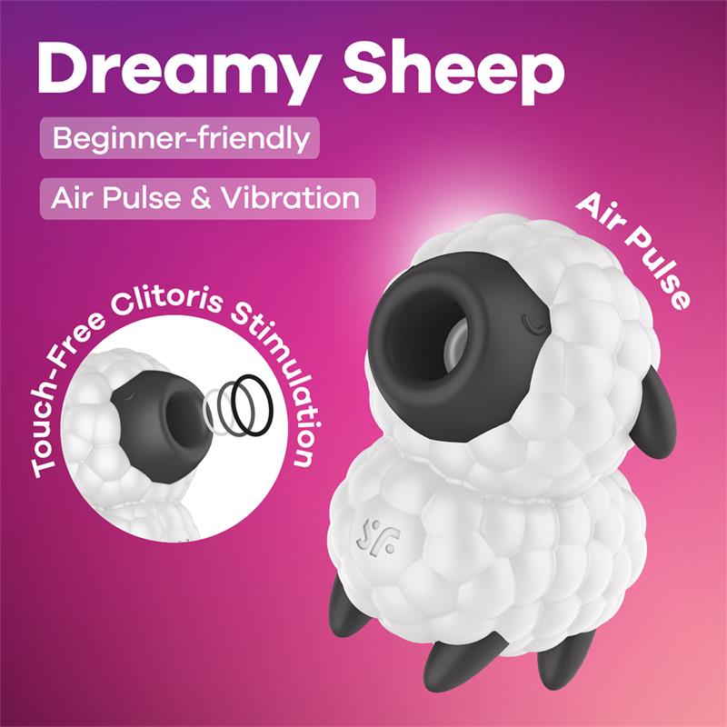 SATISFYER - DREAMY SHEEP CLITORIS SUCKER WITH VIBRATION
