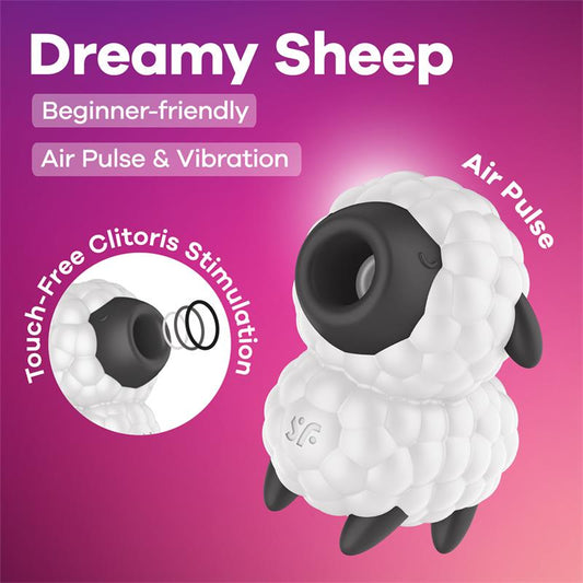 SATISFYER - DREAMY SHEEP CLITORIS SUCKER WITH VIBRATION