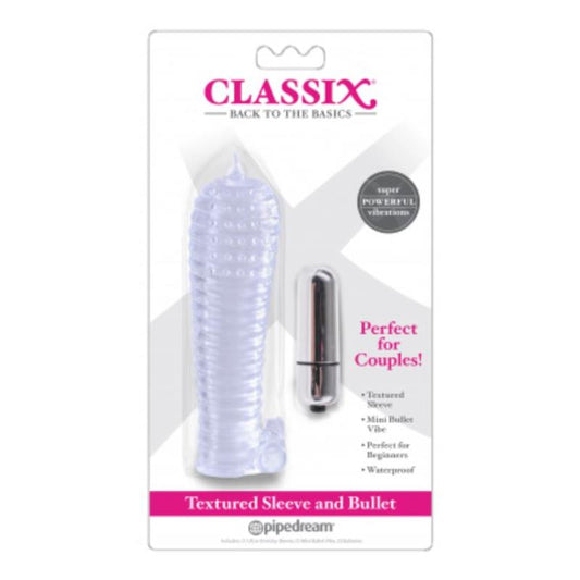 CLASSIX - DUA TEXTURED SLEEVE AND MINI BULLET CLEAR