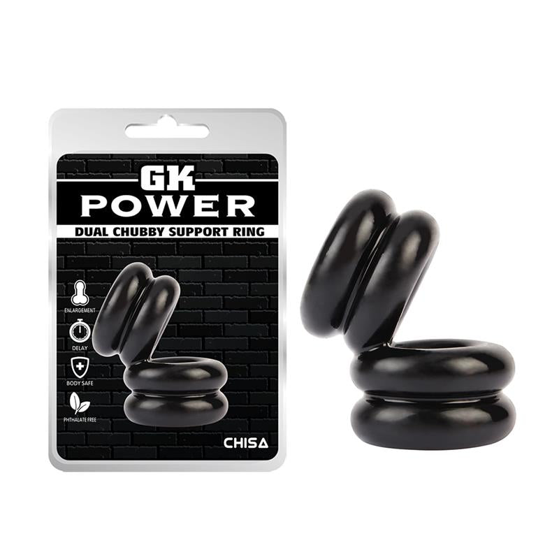 CHISA - DUAL CHUBBY SUPPORT PENIS AND TESTICLES RING