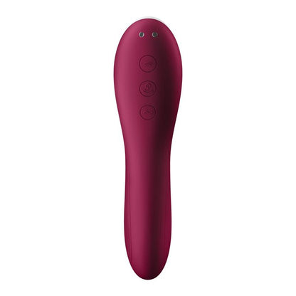 SATISFYER - DUAL CRUSH VIBE AND CLITORIS SUCKER USB RED