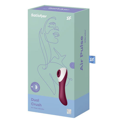 SATISFYER - DUAL CRUSH VIBE AND CLITORIS SUCKER USB RED