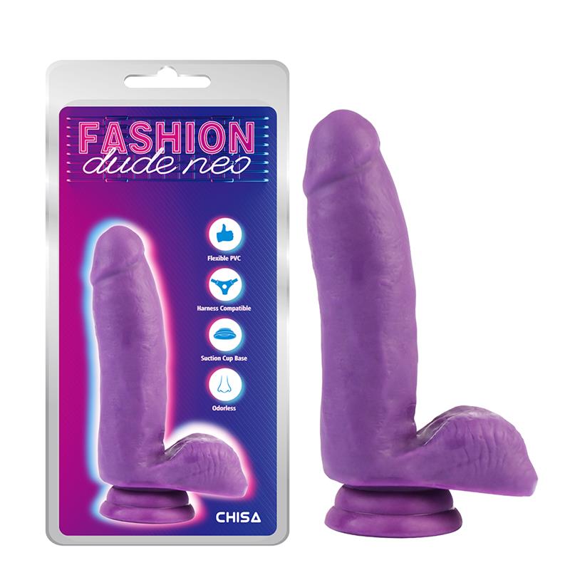 CHISA - DUAL DENSITY DILDO PURPLE 6.7