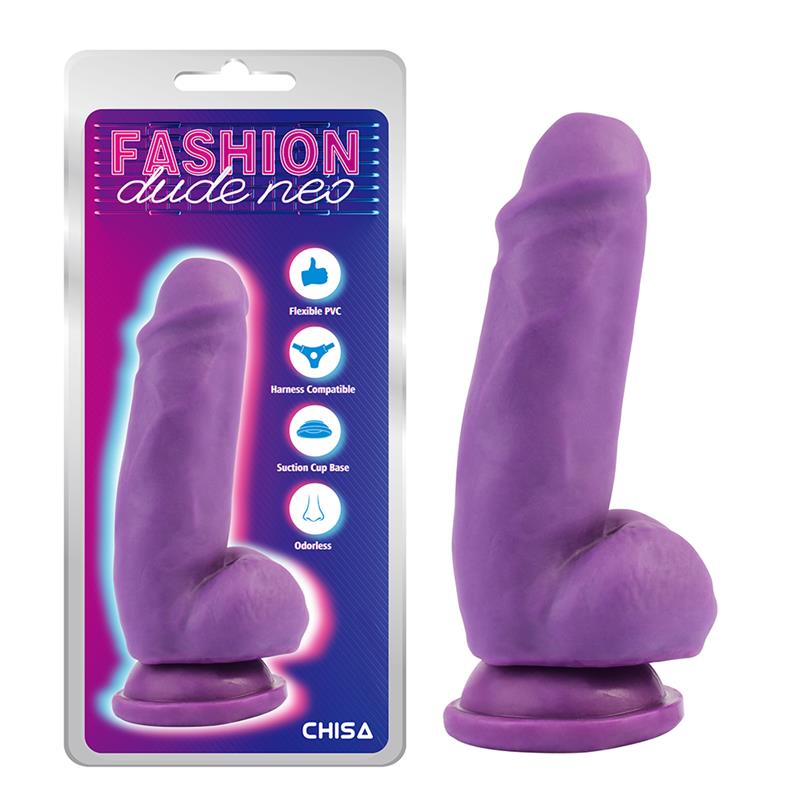 CHISA - DUAL DENSITY DILDO PURPLE 6.9