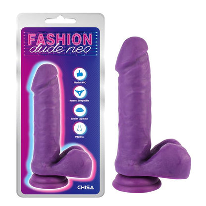 CHISA - DUAL DENSITY DILDO PURPLE 7.6