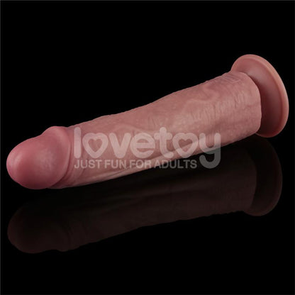 LOVETOY - DUAL DENSITY DILDO WITH VIBRATION 10,5