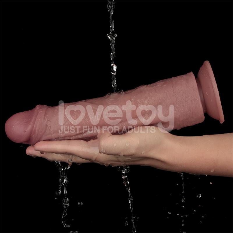 LOVETOY - DUAL DENSITY DILDO WITH VIBRATION 10,5