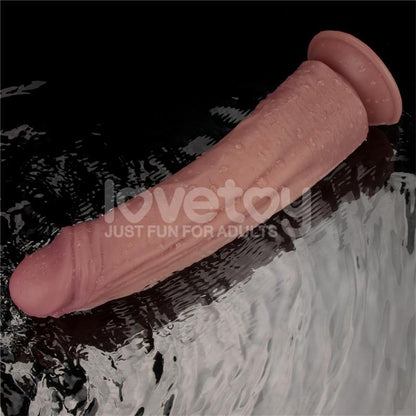 LOVETOY - DUAL DENSITY DILDO WITH VIBRATION 10,5