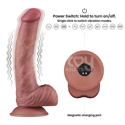 LOVETOY - DUAL DENSITY DILDO WITH VIBRATION 9