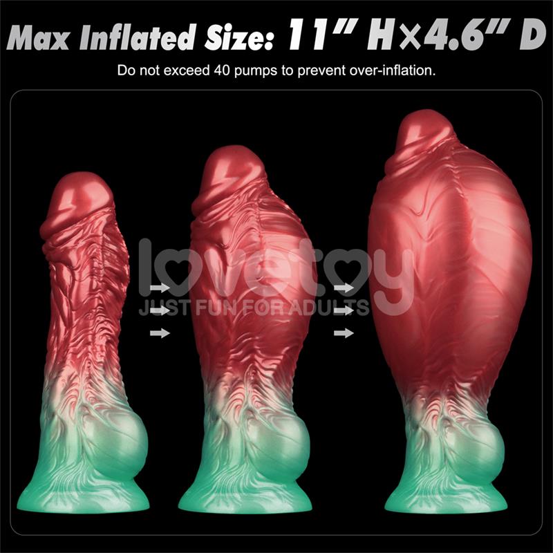 LOVETOY - DUAL DENSITY SILICONE INFLATABLE DILDO 8